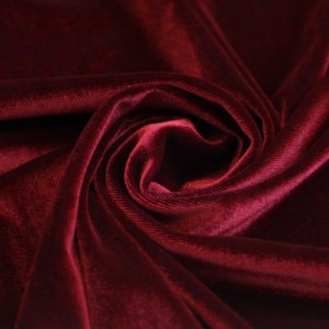Обивочная ткань 
 Бархат для штор стрейч цвет бордовый