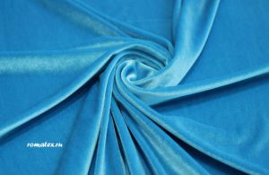 Диванная ткань
 Бархат для штор стрейч цвет голубой